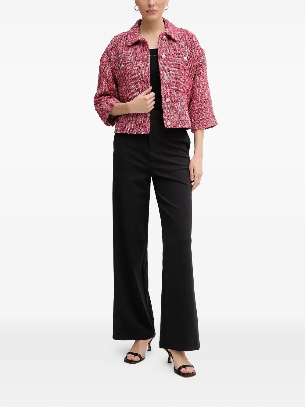  Mos Mosh Button Weave Jacket - Red 