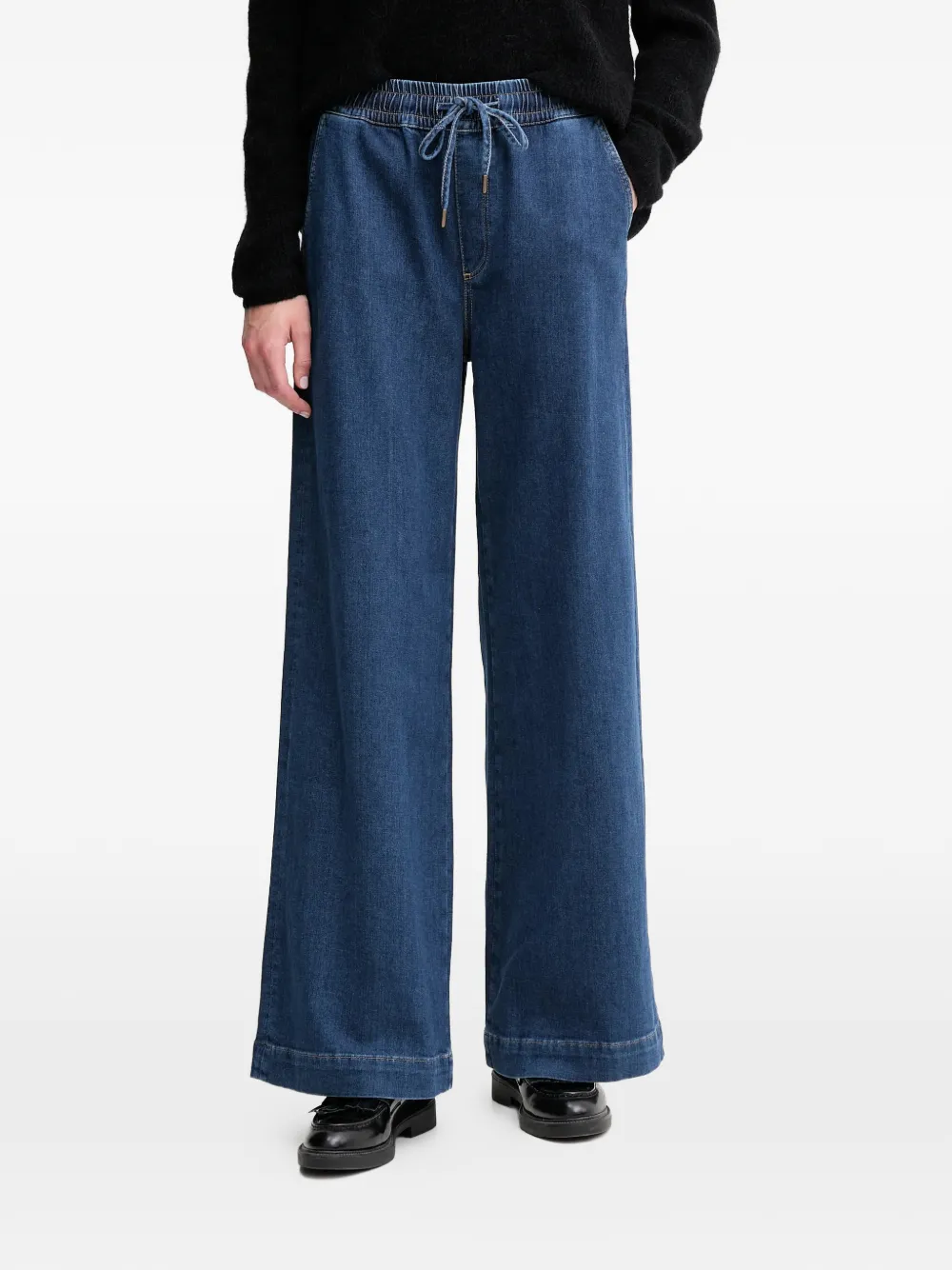 Mos Mosh Vasco drawstring wide jeans - Blu