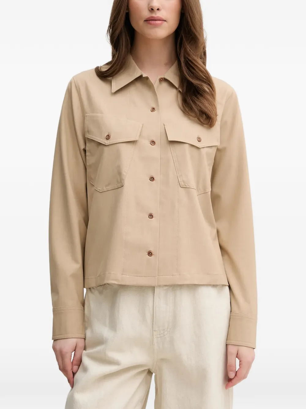 Mos Mosh Phila Roy flap-pocket shirt - Toni neutri