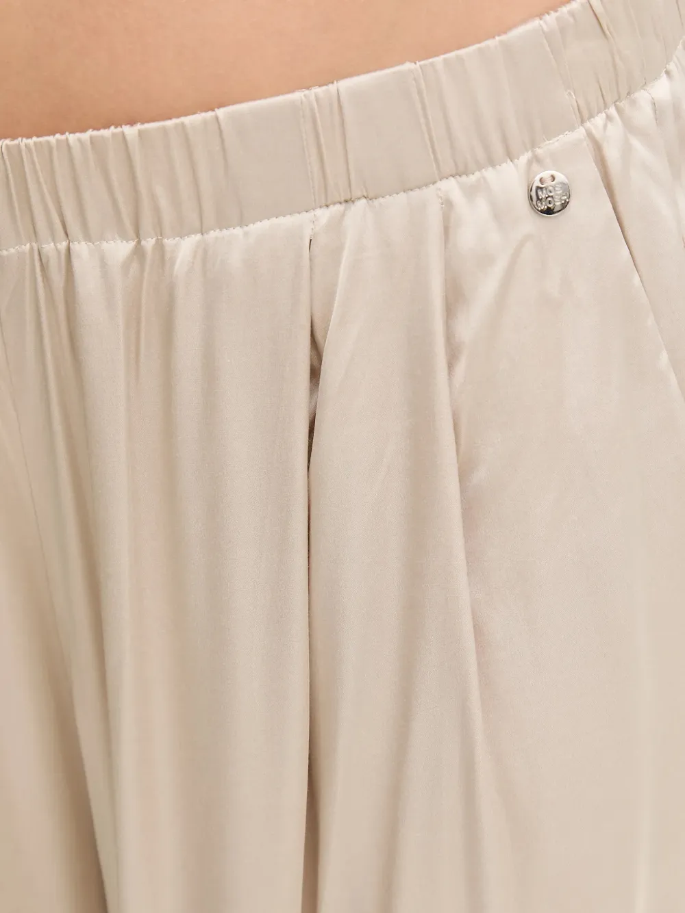 Mos Mosh MMRita broek met elastische taille Beige