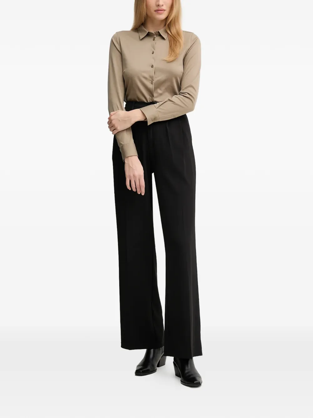  Mos Mosh Buttoned Long-sleeve Shirt - Neutrals 