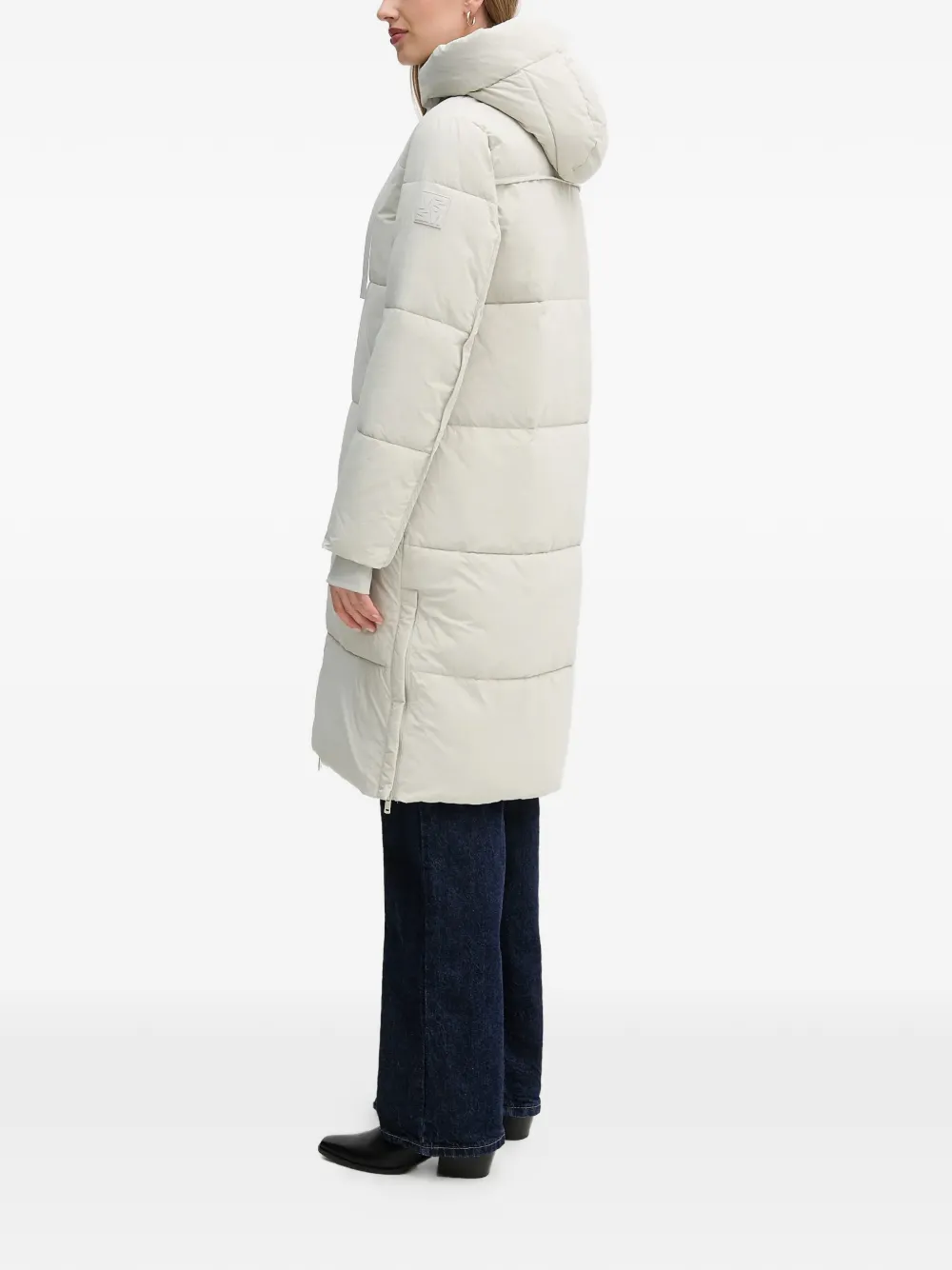  Mos Mosh Hooded Quilted Coat - Grey 
