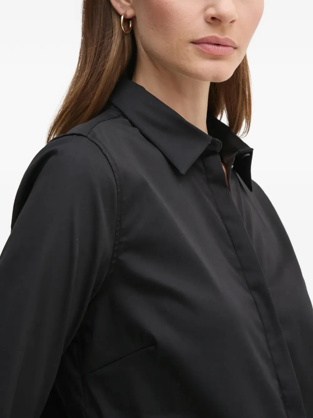 Mos Mosh MMMattie blouse met ruches aan de manchetten Zwart