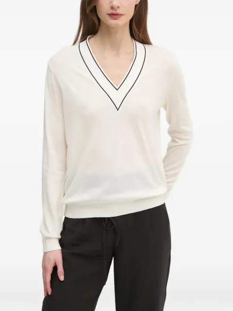 Mos Mosh V-neck trim-detail sweater