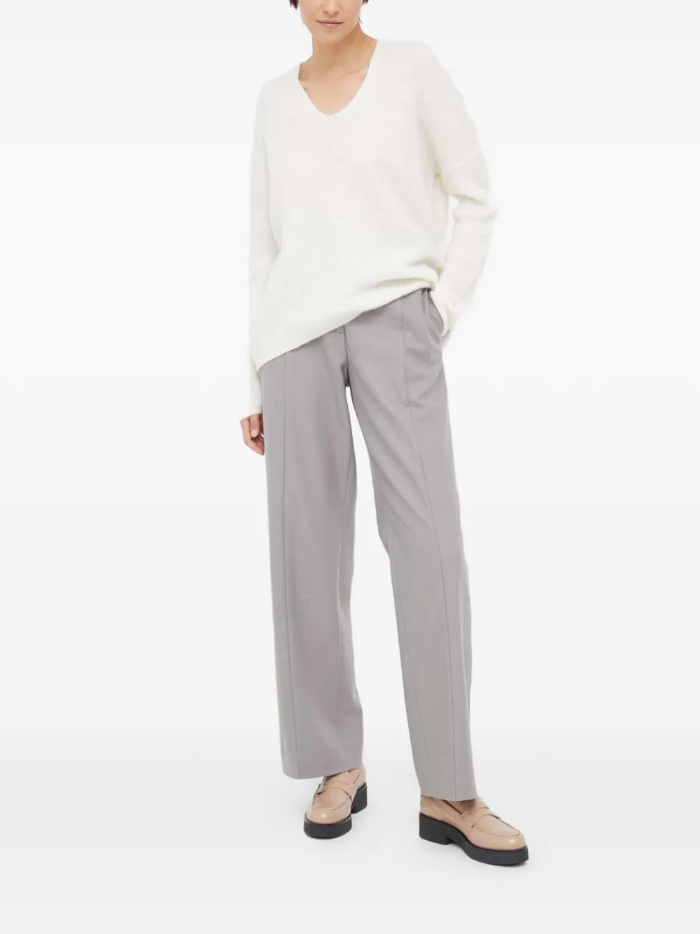  Mos Mosh Thora V-neck Sweater - White 