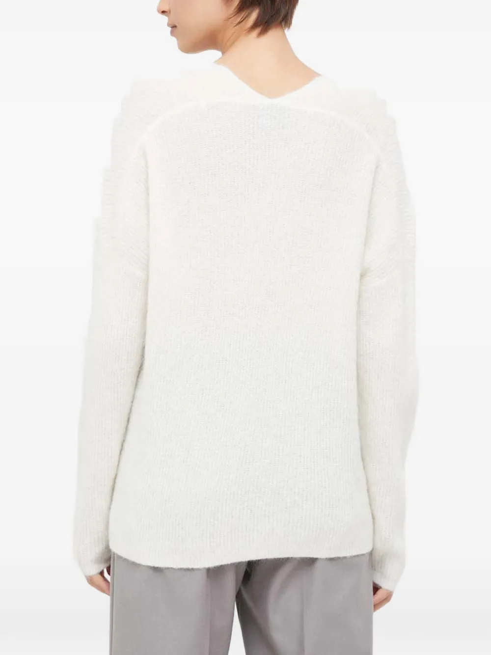  Mos Mosh Thora V-neck Sweater - White 