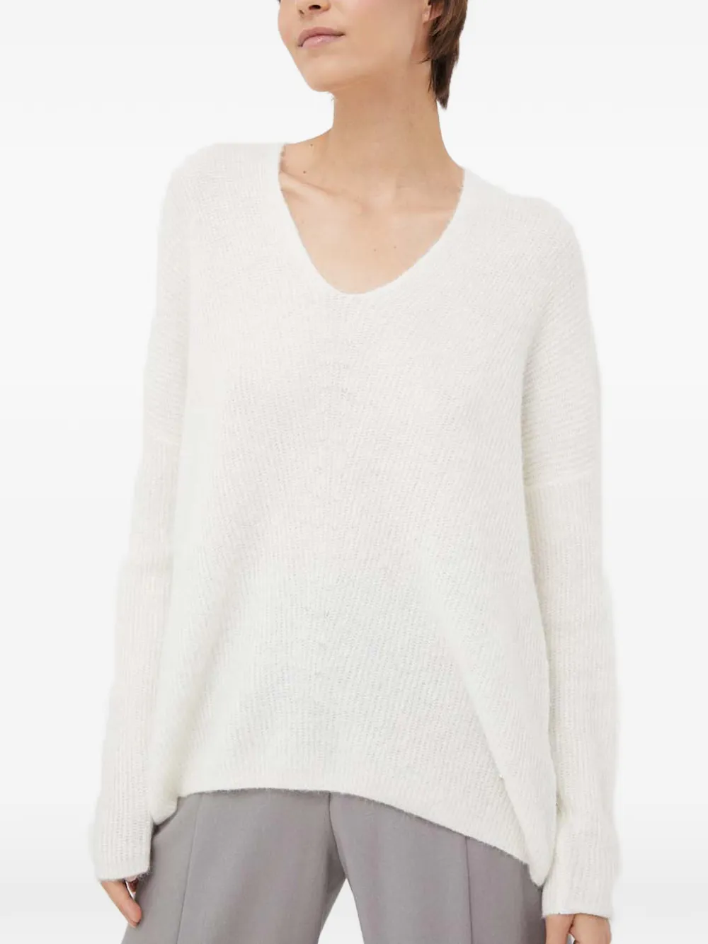 Mos Mosh Thora V-neck sweater - Bianco