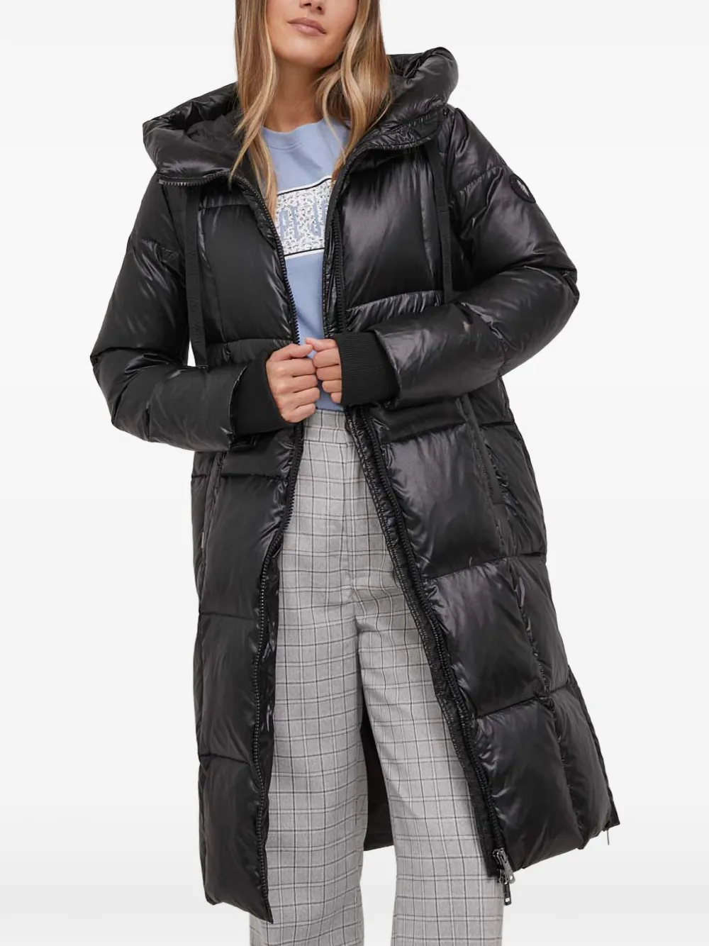 Mos Mosh hooded quilted coat - Nero