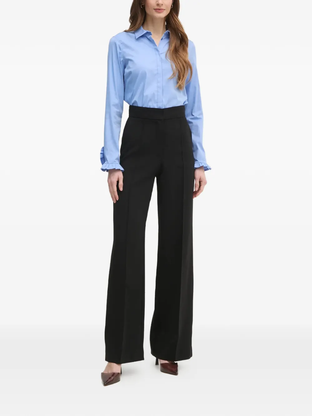  Mos Mosh Mattie Ruffled-cuffs Shirt - Blue 