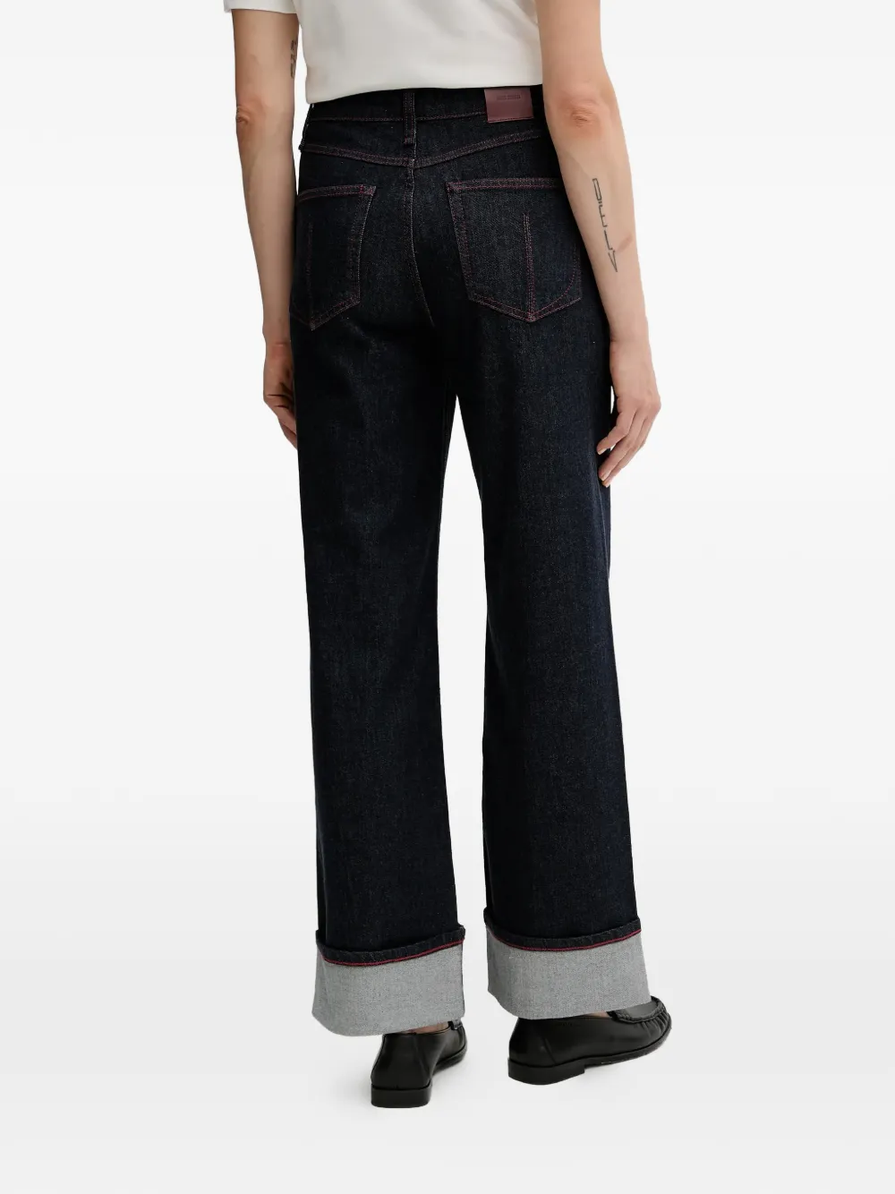  Mos Mosh Button Cuffed Jeans - Blue 