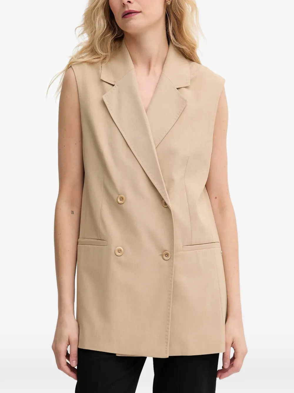 Mos Mosh MMPhiline Roy double-breasted waistcoat - Neutrals