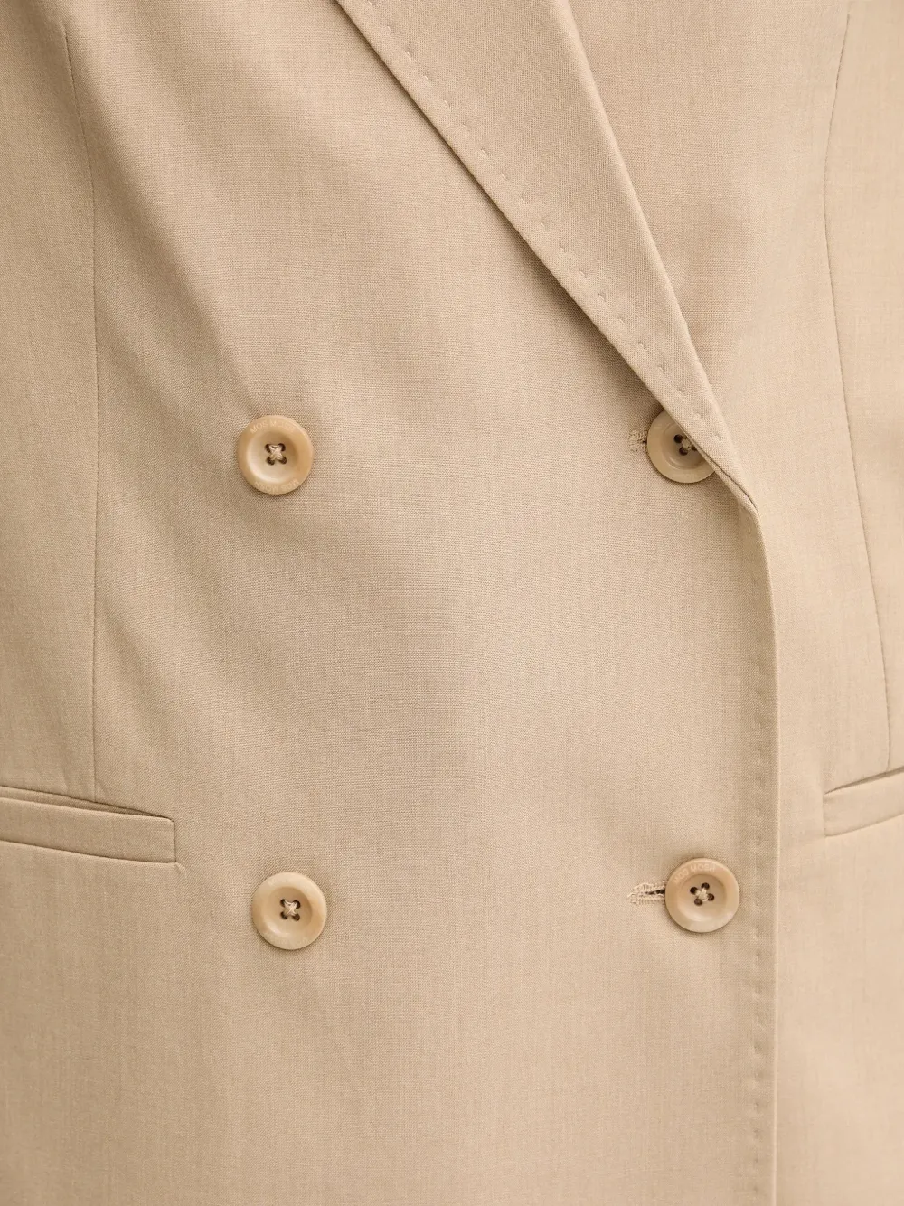 Mos Mosh MMPhiline Roy gilet met dubbele rij knopen Beige