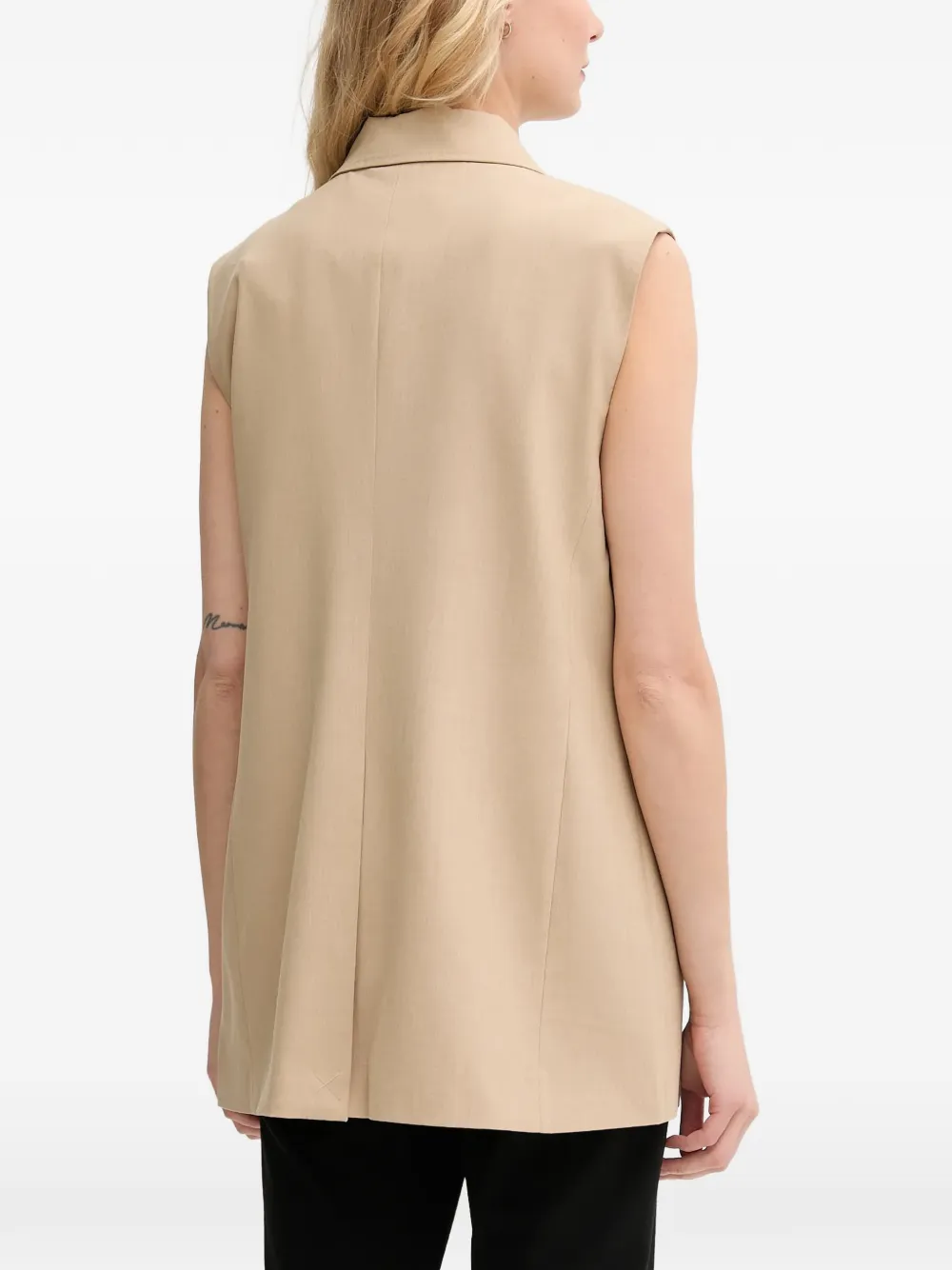 Mos Mosh MMPhiline Roy gilet met dubbele rij knopen Beige