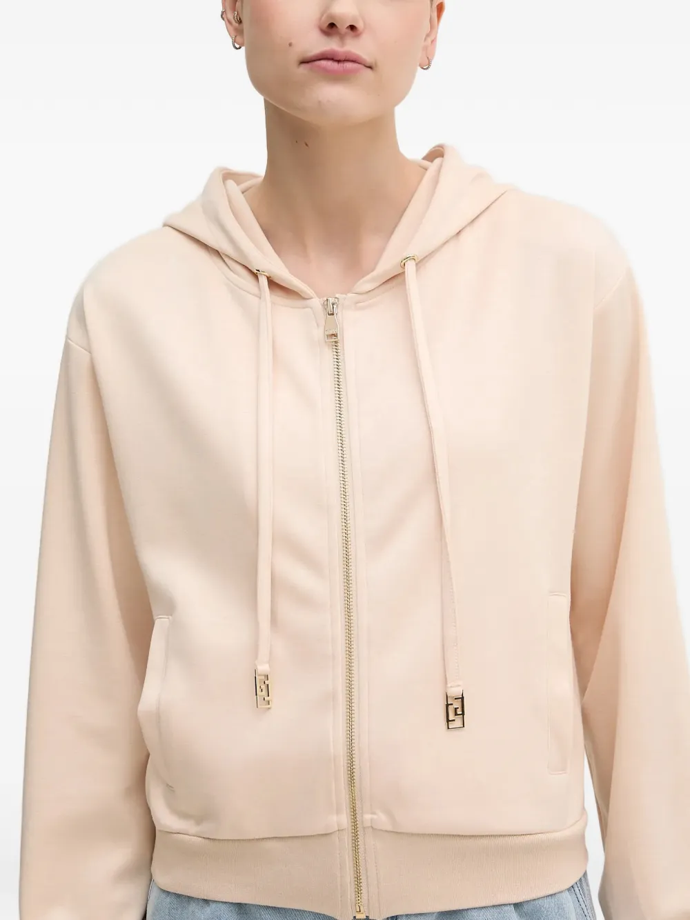Gaudi Hoodie met rits Beige
