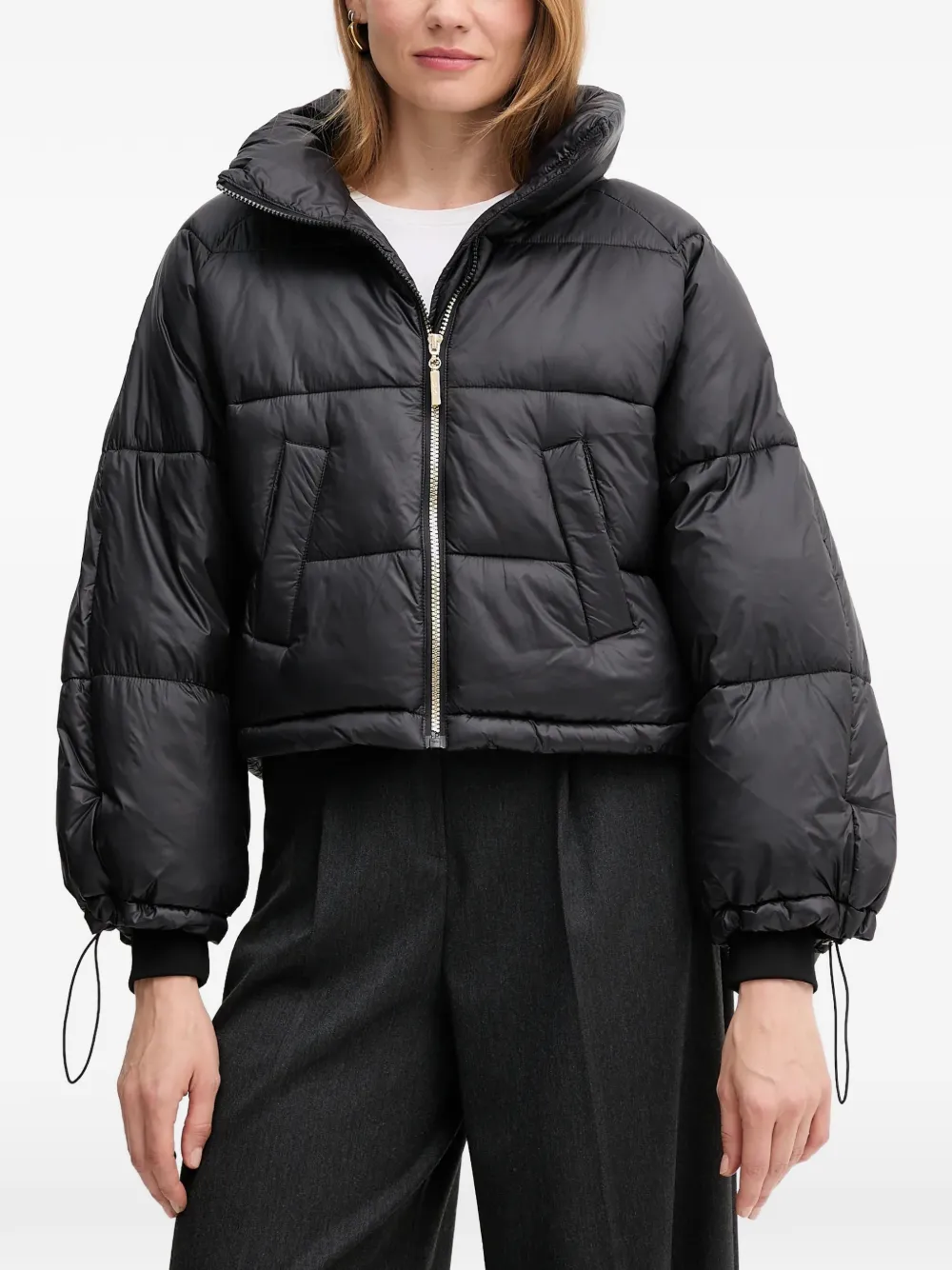 Gaudì Funnel-neck Puffer Jacket In Black