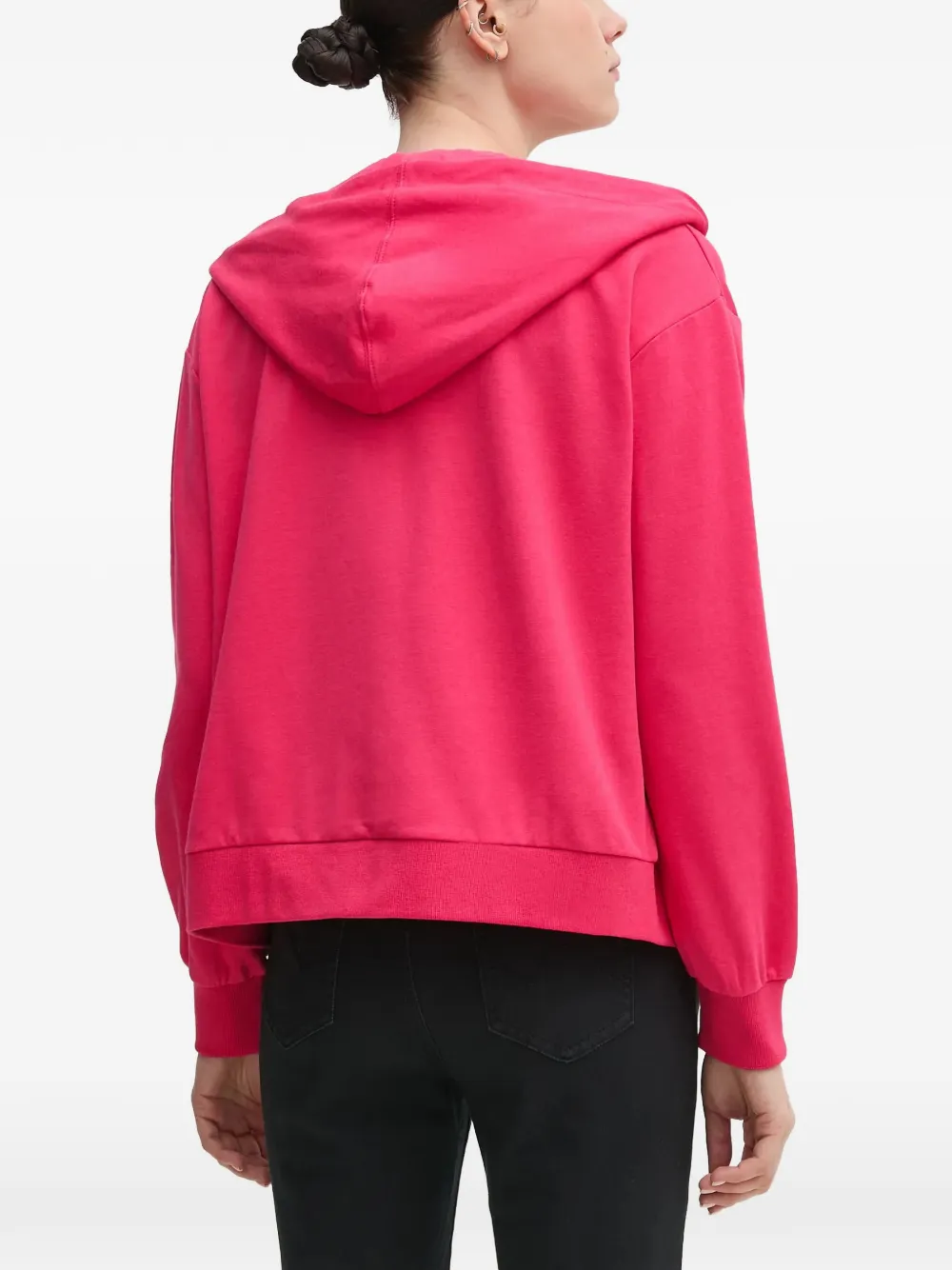 Chain-Detail Zip-Up Hoodie