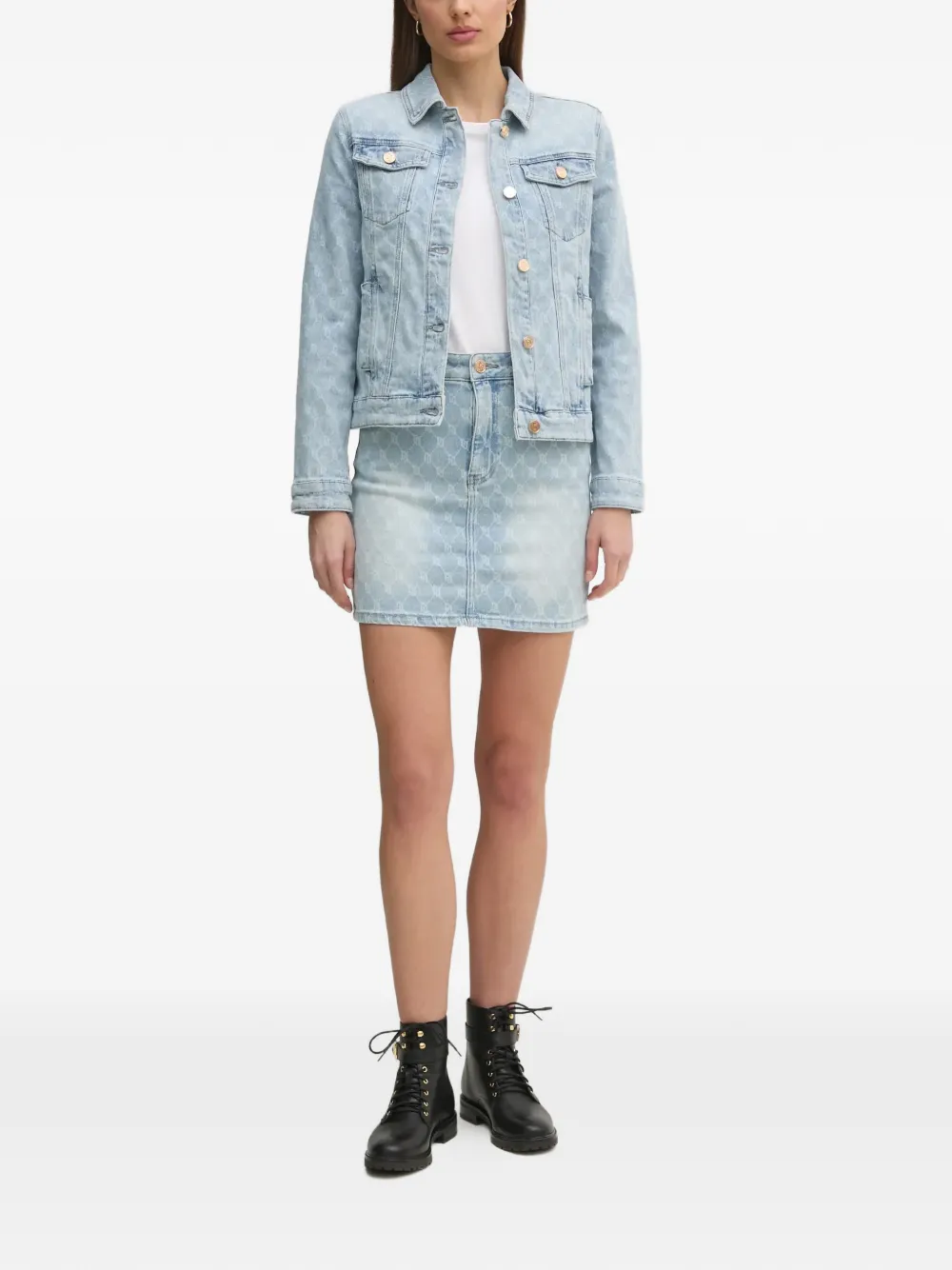 Gaudi Patterned Mini Skirt - Blue 