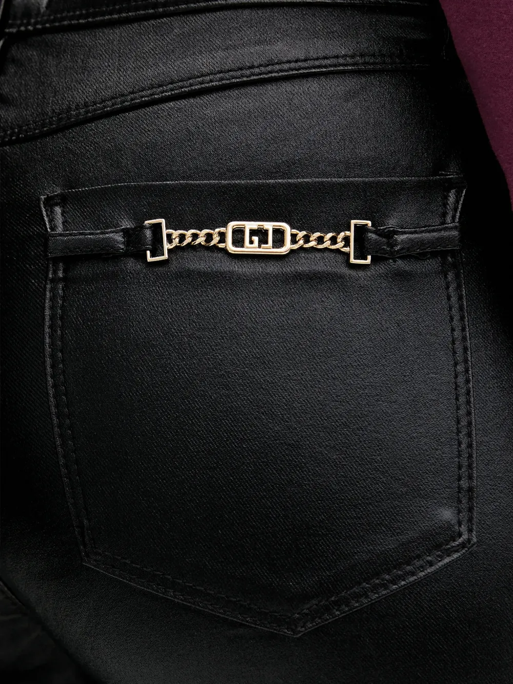 Gaudi Broek met kettingdetail Zwart