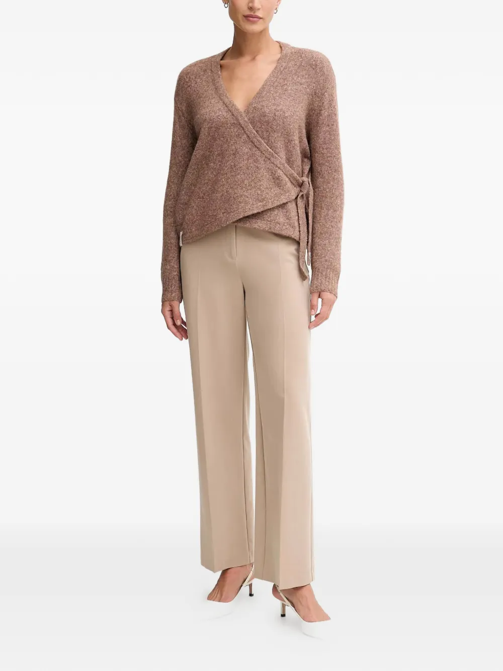  Gaudi Wrap-tie Cardigan - Brown 
