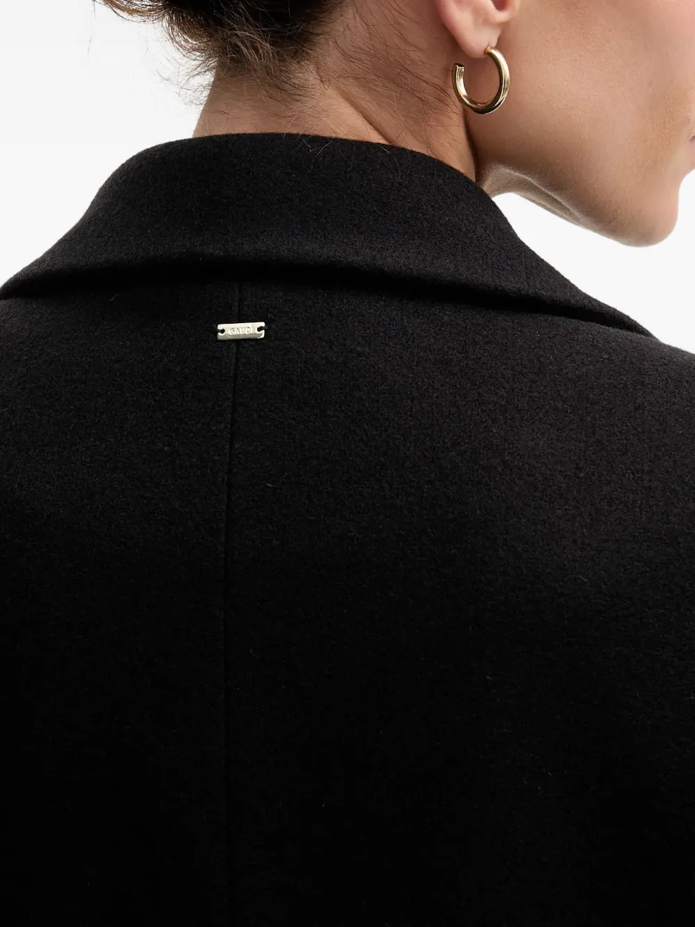 Gaudi Button-up jas met dubbele rij knopen Zwart