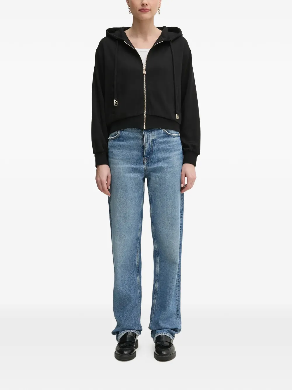 Gaudi Hoodie met rits Zwart