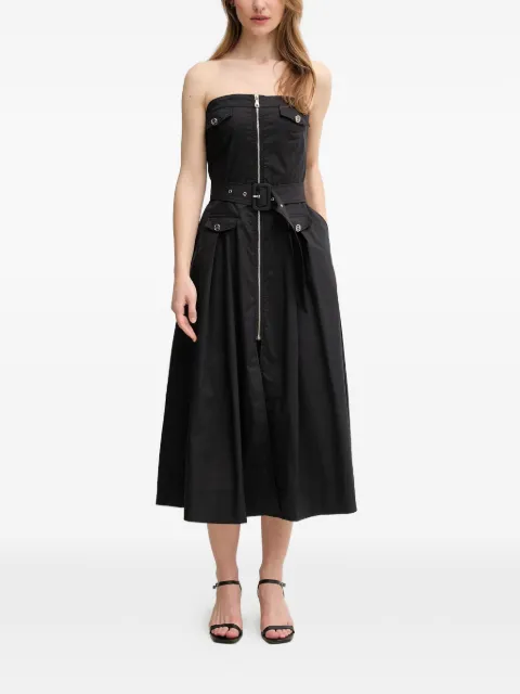 Gaudi belted zip-up midi dress