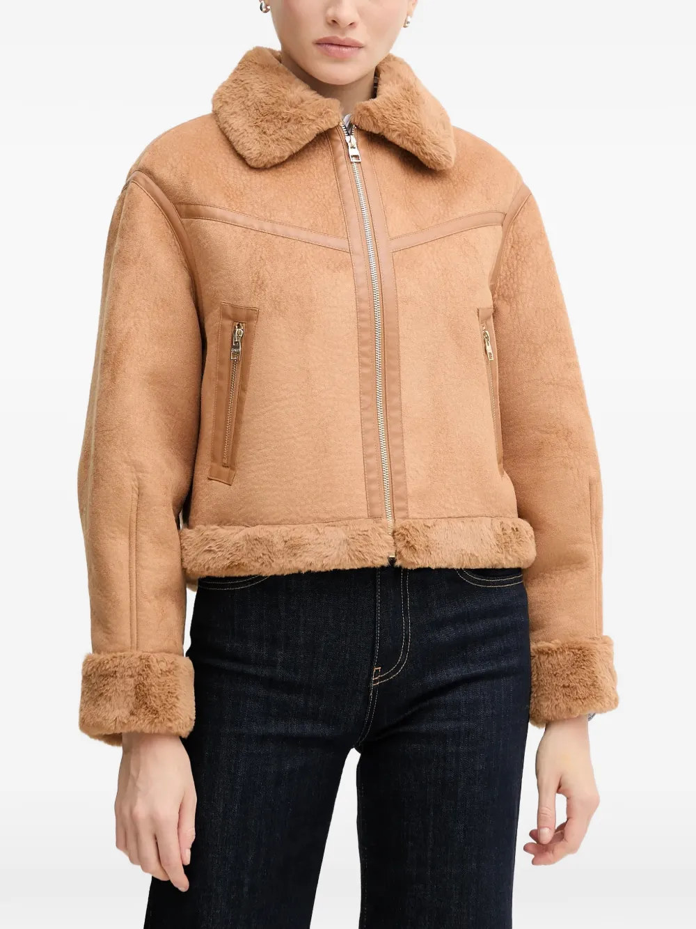 Gaudi zip-fastening jacket - Braun