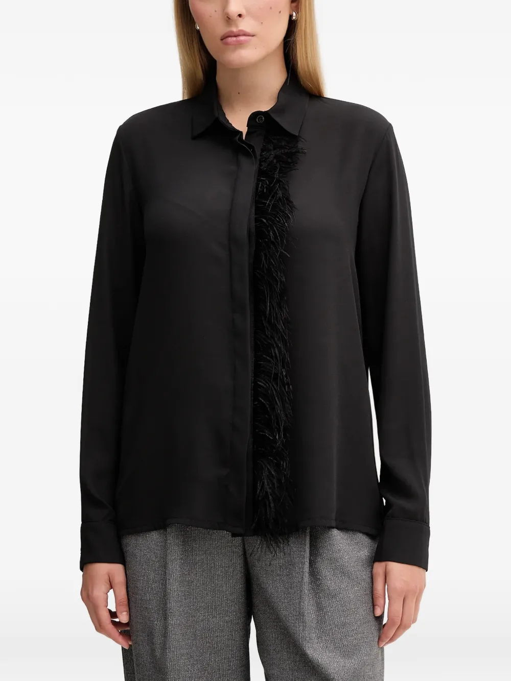 Gaudi Camicia in georgette - Nero