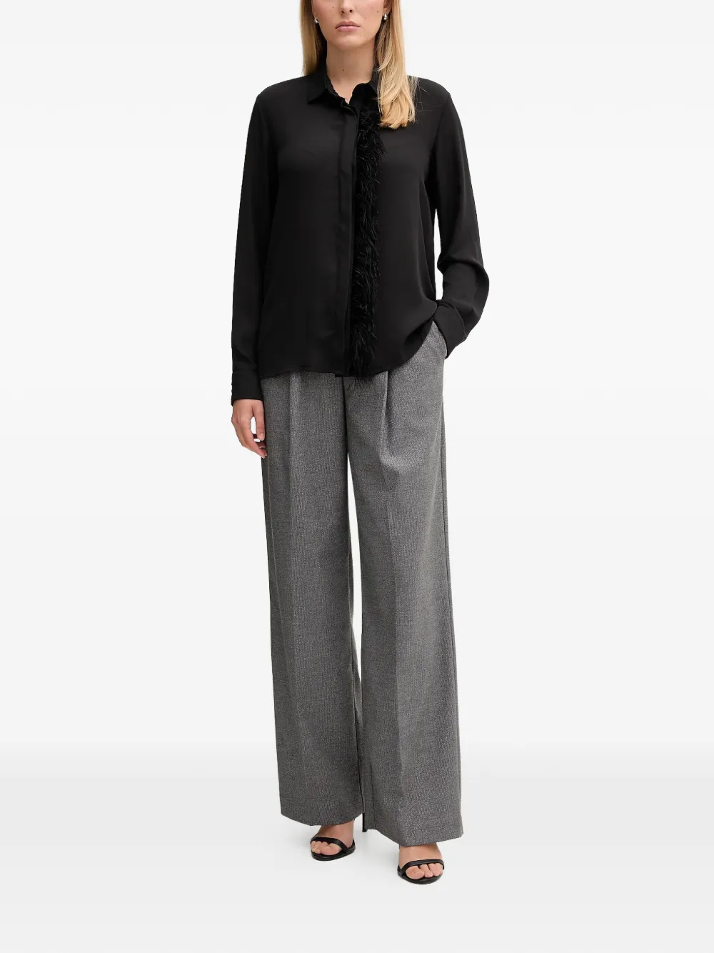  Gaudi Camicia In Georgette - Nero 