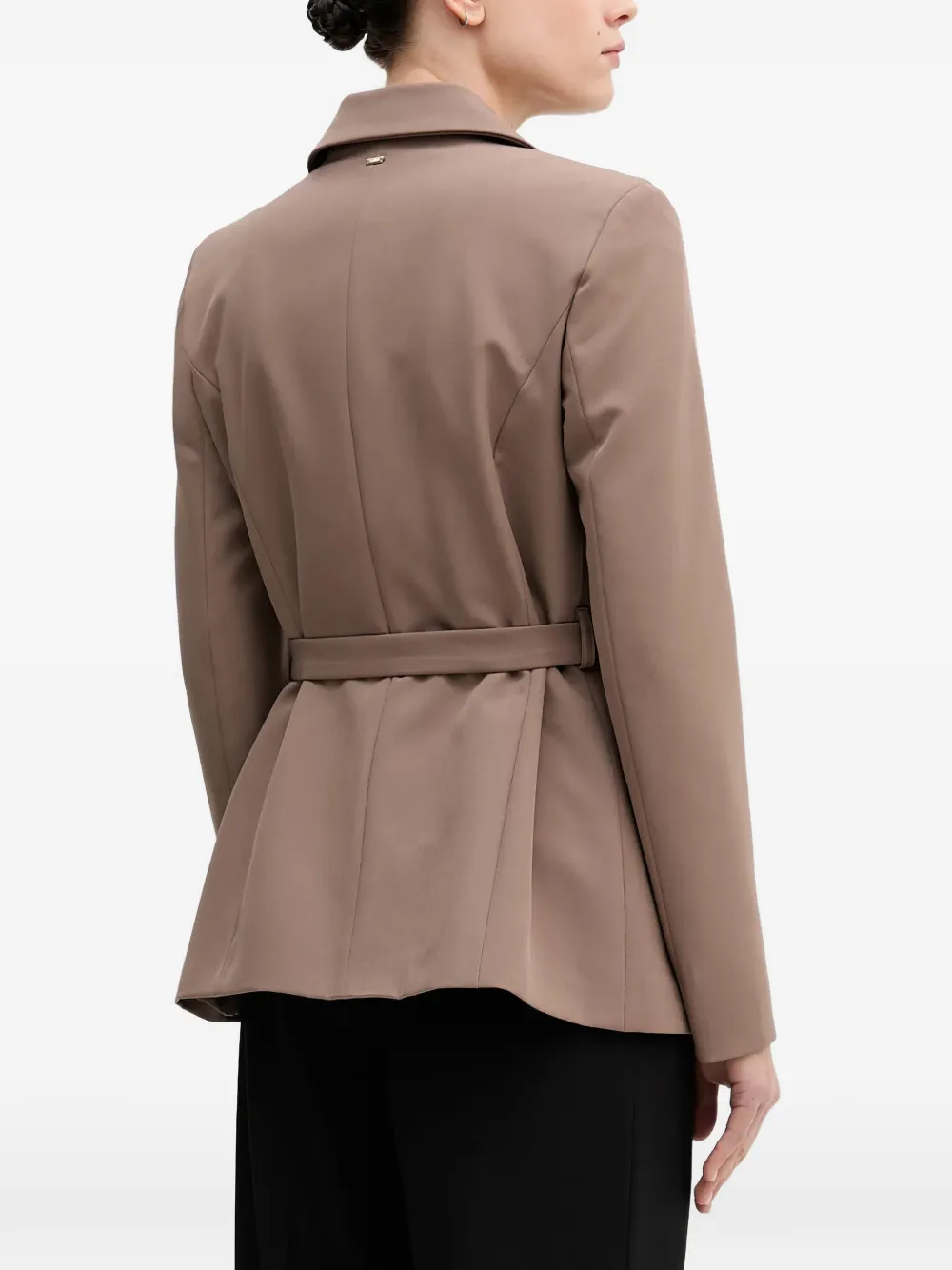  Gaudi Belted Pocket Blazer - Brown 