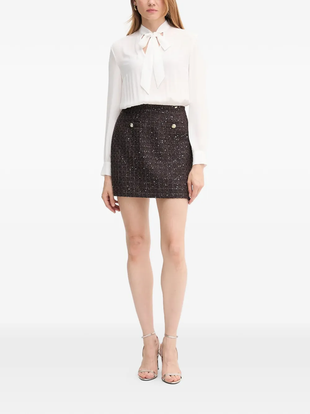 Gaudi Mini-jurk met strik Wit