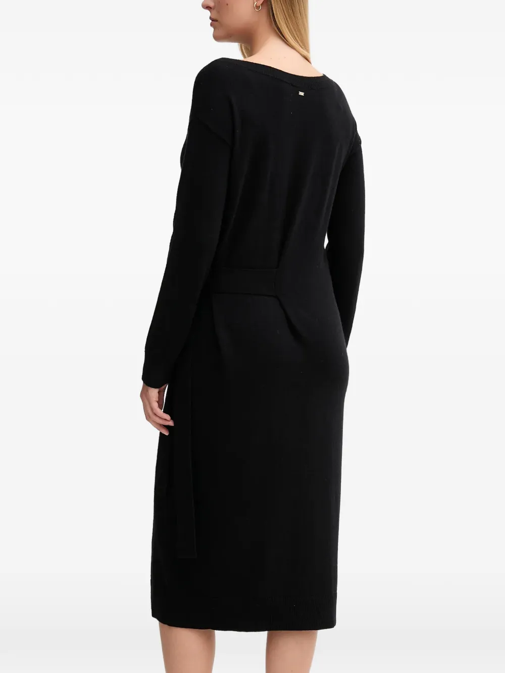 Gaudi Midi-jurk met gestrikte taille Zwart