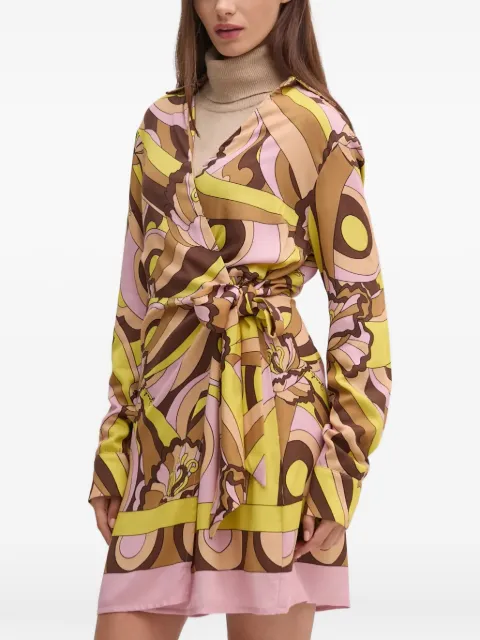 Gaudi printed tie mini dress