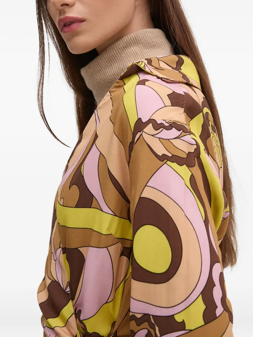 Gaudi Mini-jurk met strik en print Bruin