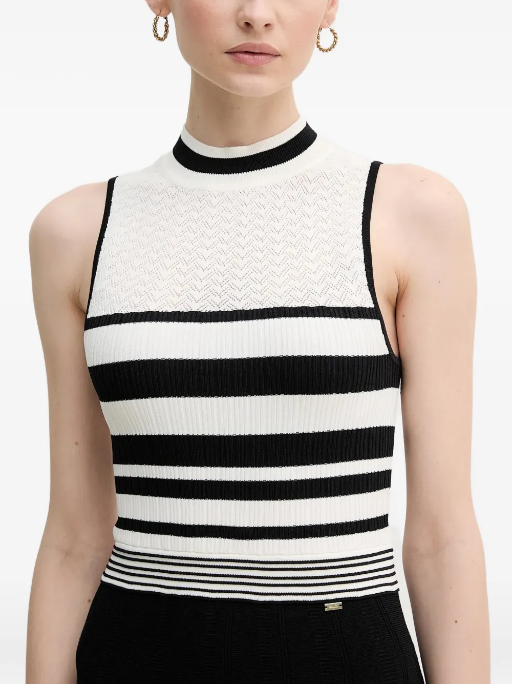 Gaudi Gestreepte mini-jurk Zwart