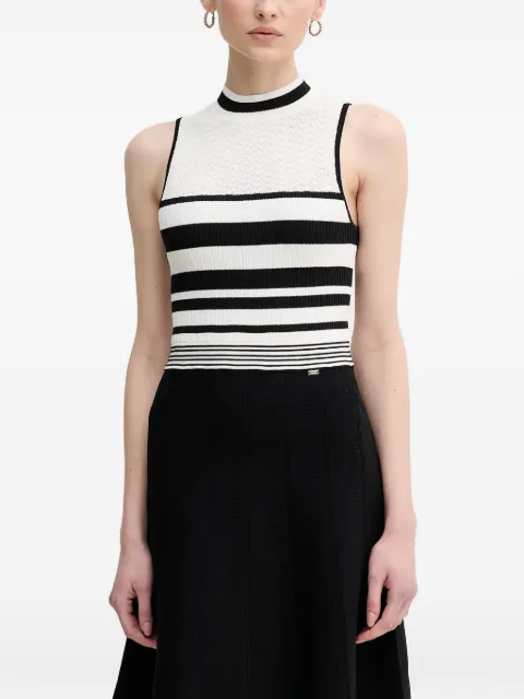 Gaudi striped sleeveless mini dress