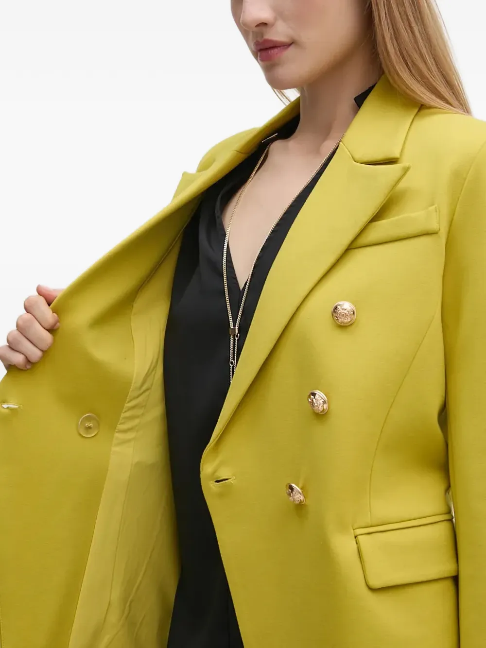 Button-Embellished Blazer