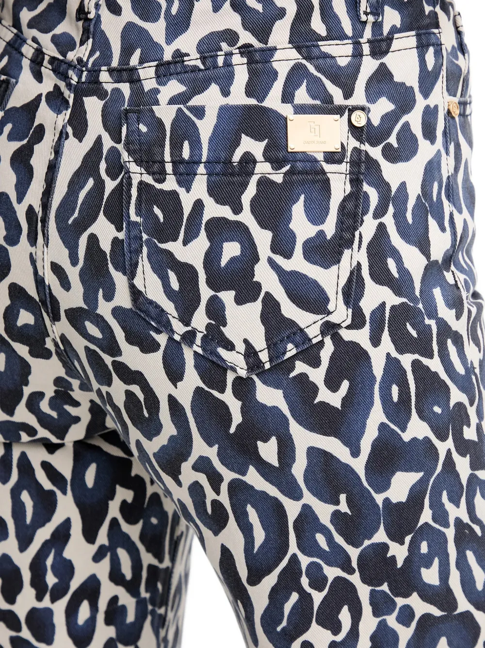 Gaudi Jeans met dierenprint Blauw