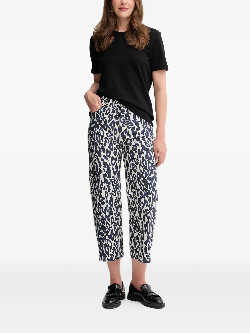 Gaudi Jeans met dierenprint Blauw