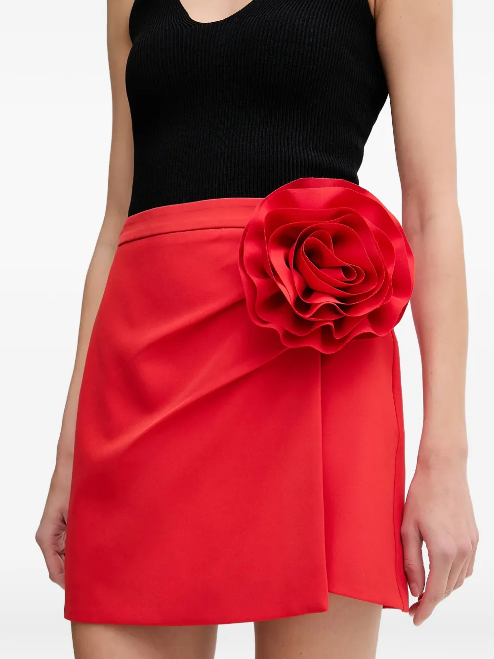 Gaudi Rok met bloemapplicatie Rood