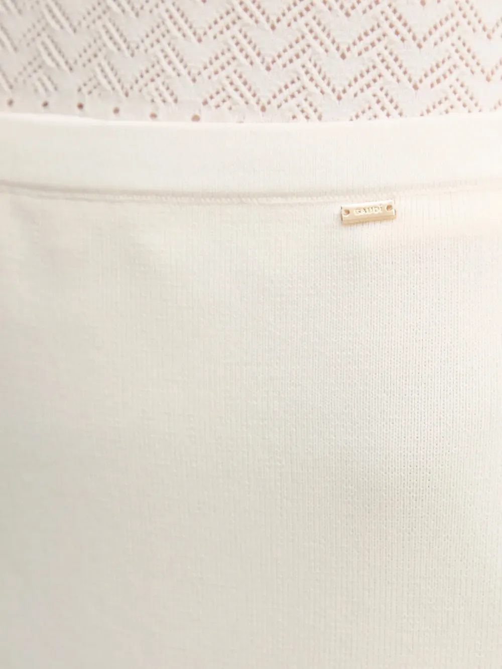 Gaudi Pointelle gewelfde rok Beige