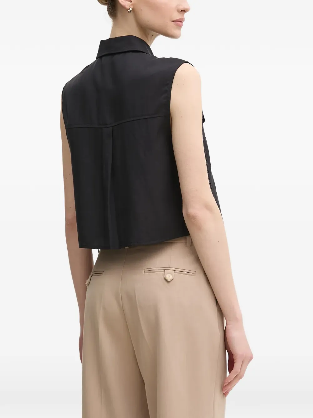 Gaudi Blouse met borstzak Zwart
