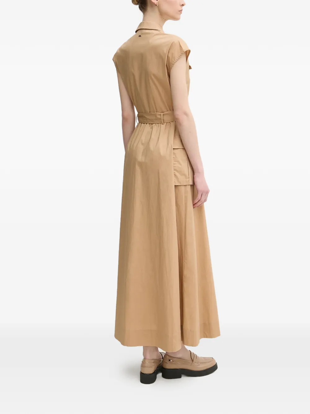  Gaudi Belted Maxi Dress - Neutrals 