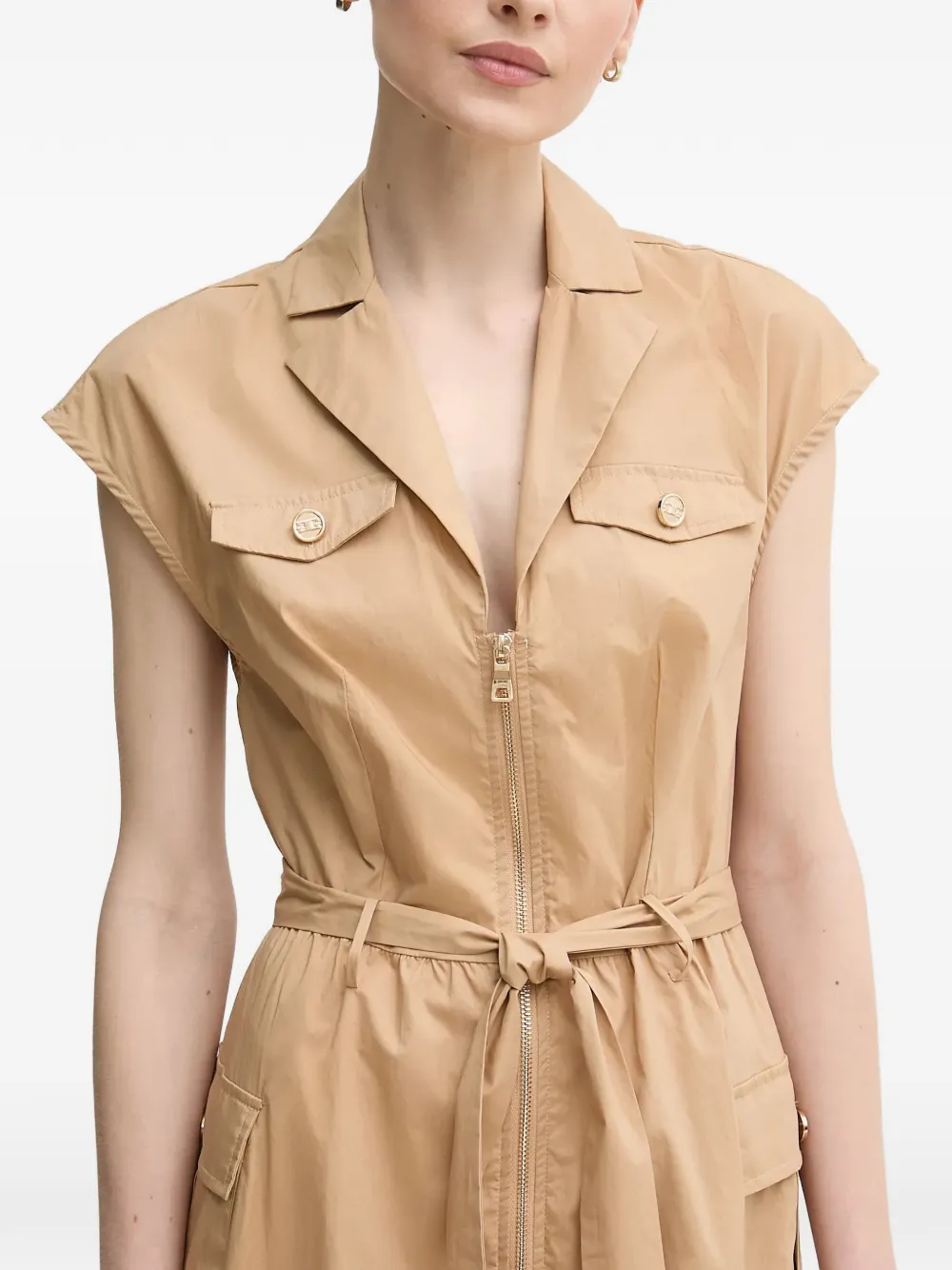 Gaudi Jurk met ceintuur Beige