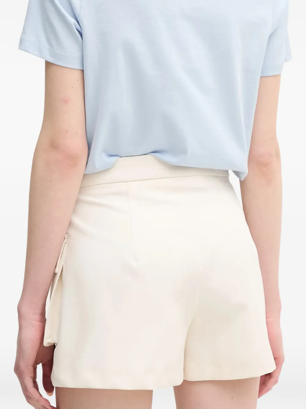 Flap-Pocket Button Shorts