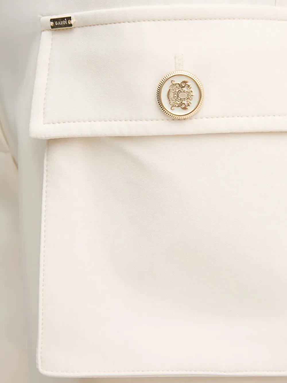 Flap-Pocket Button Shorts
