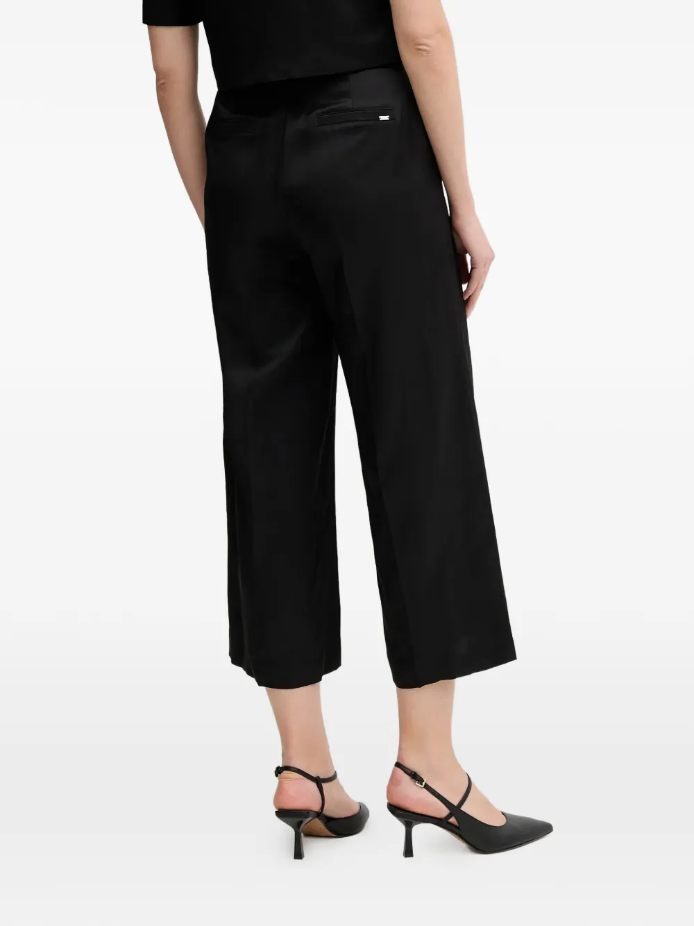  Gaudi Flared Cropped Trousers - Black 