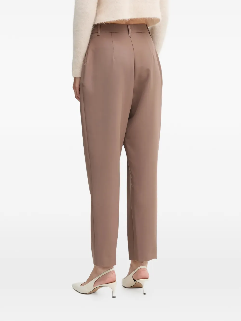  Gaudi Pleated Straight-leg Trousers - Brown 