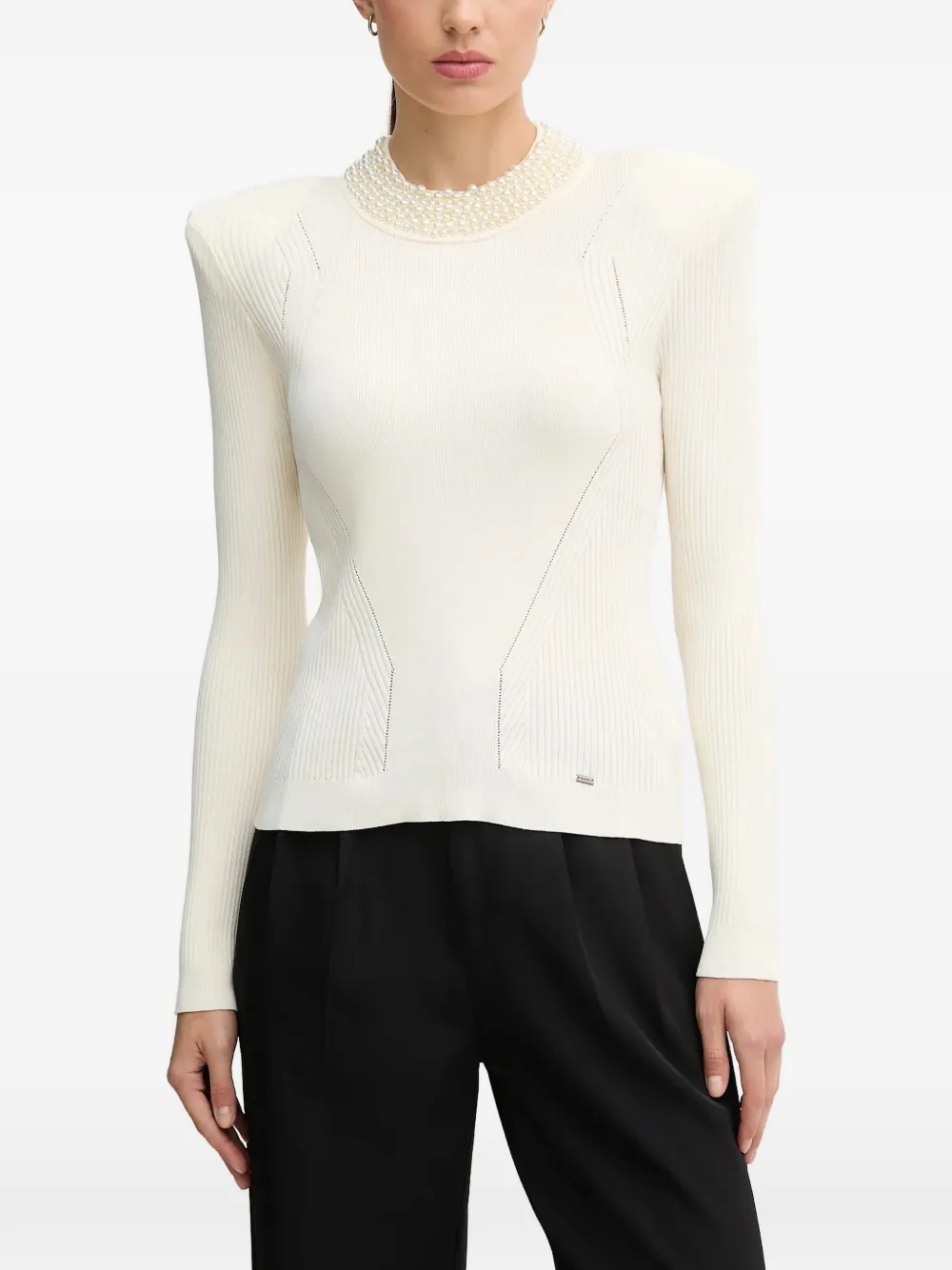 Gaudi pearl-embellished sweater - Toni neutri