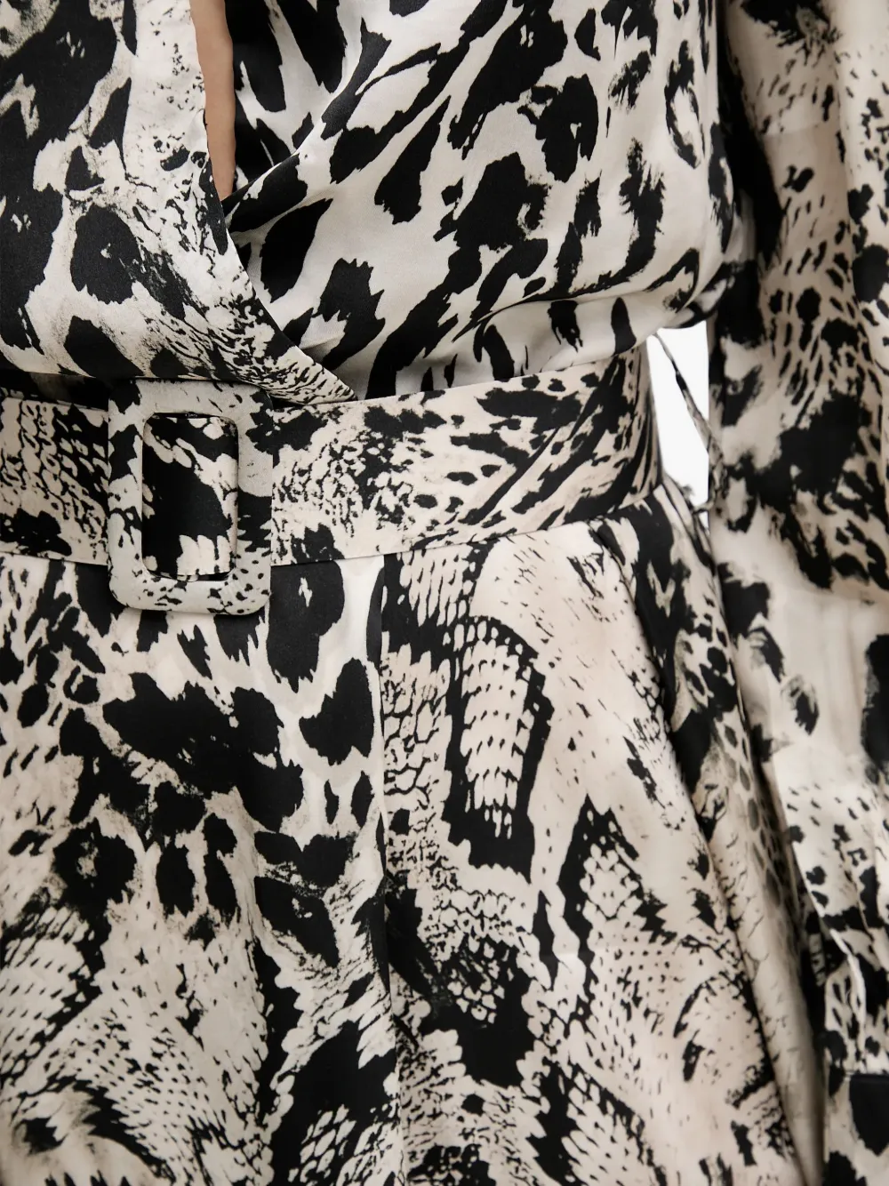 Gaudi Mini-jurk met dierenprint en ceintuur Beige